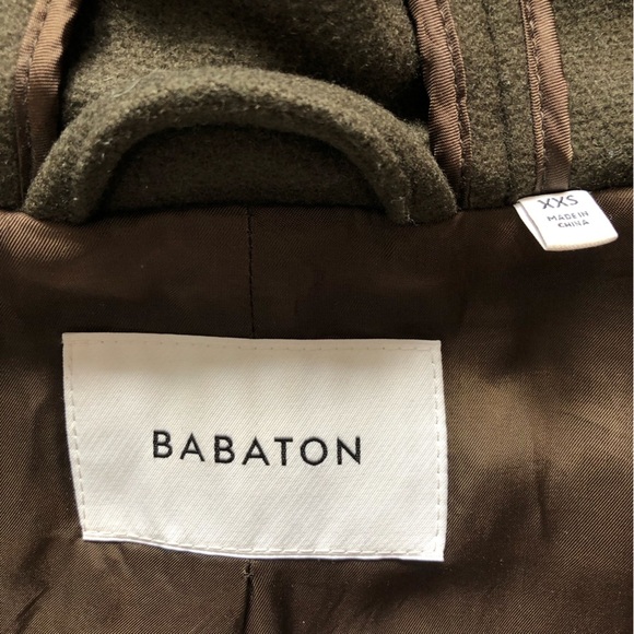 Aritzia Babaton Pearce Wool Cashmere Coat in Dark Olive Green - Picture 6 of 13